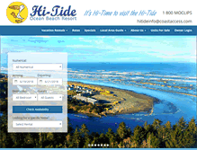 Tablet Screenshot of hi-tide-resort.com